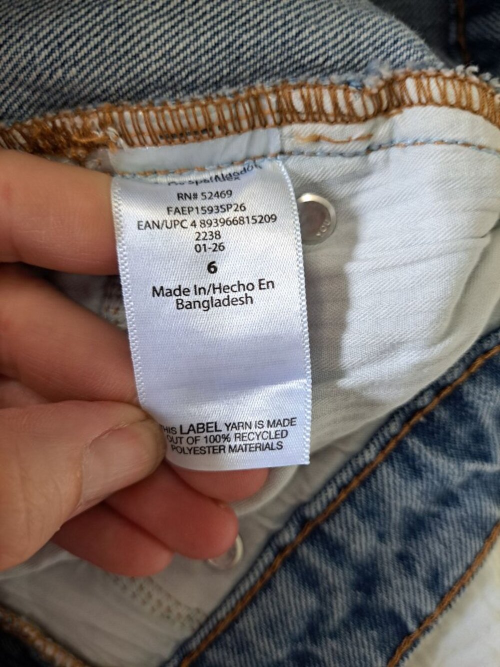 New Size 6 Wide Leg Free Assembly Womens High-Rise Light Wash Denim Jeans Tags - Picture 11 of 13